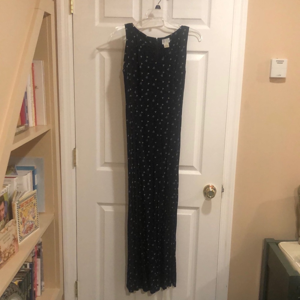 AT Loft long navy blue dress in size 2.